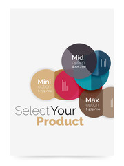 Business cover brochure design with select option diagram