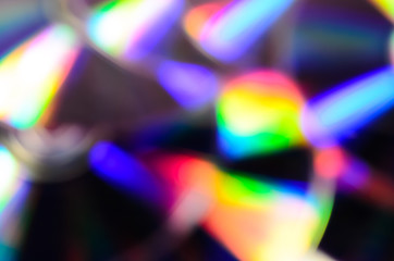 Blurred background of the cd disks