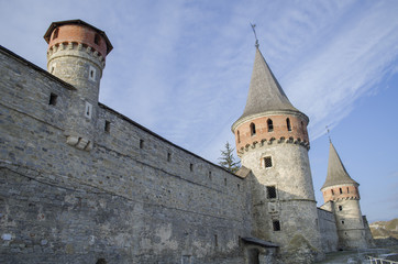 Fototapeta na wymiar Castle. Kamenetz-Podolsk. Wall. Towers