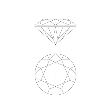 Diamond line drawing
