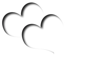 Valentines day card with hearts 