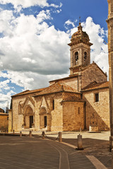 Fototapeta na wymiar Collegiata in San Quirico d'Orcia, Siena, Tuscany , Italy