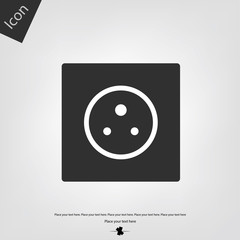 Power socket icon vector