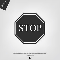 Stop icon vector