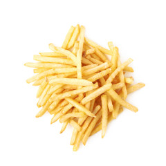 Pile of a french fries isolated
