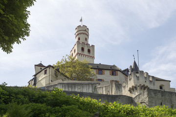 Fototapeta premium Marksburg bei Braunach am Rhein, Deutschland