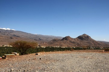 Vue panoramique sur Al Hamra (Oman)