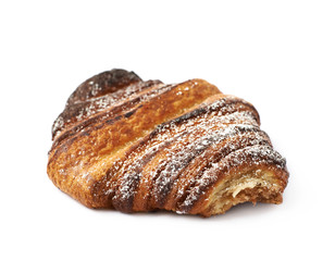 Sweet pastry bun isolated