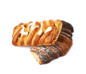 Sweet pastry buns isolated