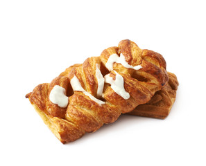 Sweet pastry buns isolated