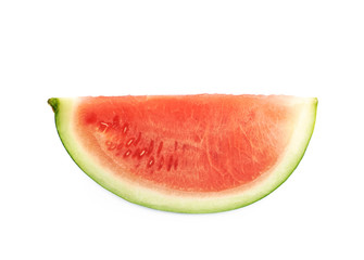 Single watermelon slice isolated