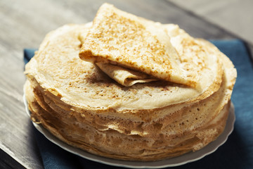 Stack of Russian-style pancakes