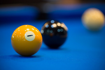 Colorful pool balls