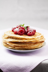 Stack of Russian-style pancakes
