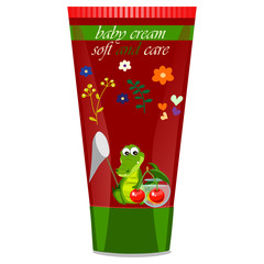 Baby cream tube with kids design