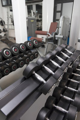 Fototapeta na wymiar Interior of gym for bodybuilding