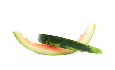 Pile of watermelon rinds isolated