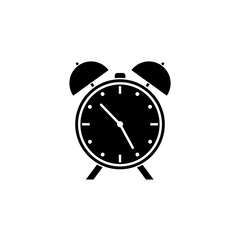 Alarm clock solid icon, school and office element, Watch with bells vector graphics, a filled pattern on a white background, eps 10.