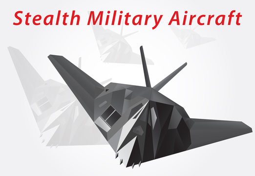 Stealth Military Aircraft. Vector illustration