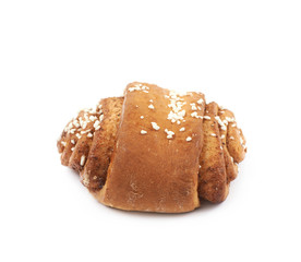 Cinnamon roll pastry bun isolated
