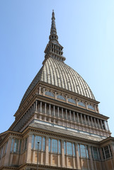 Fototapeta na wymiar MOLE ANTONELLIANA historical building in the city of Turin