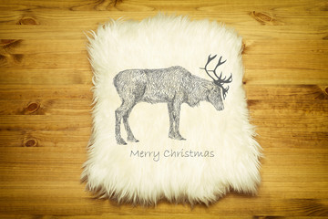 fur carpet on wood floor