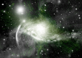 galaxy in a free space