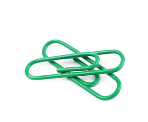 Pile of office clips isolated