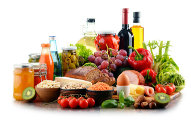 Composition with variety of organic food products