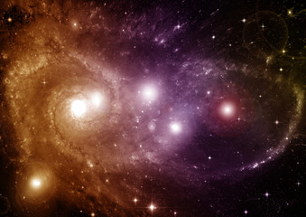 galaxy in a free space