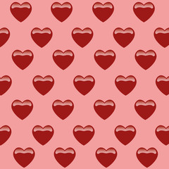 Hearts on pink background.