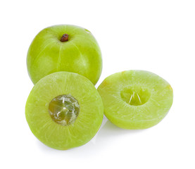  Indian gooseberry on white background