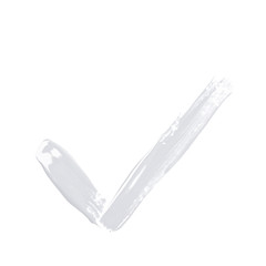 Tick mark made with a paint stroke