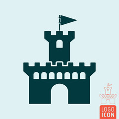 Fortress icon isolated