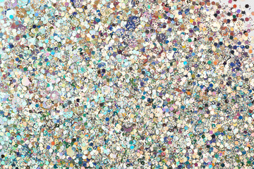 Surface coated with colorful sequins