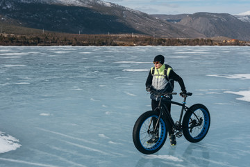 Fototapeta premium Fatbike. Fat tire bike.