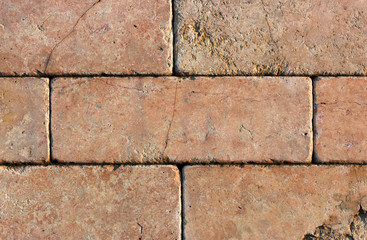 Wall of Indian sandstone with a beautiful structure, decorative building facing material