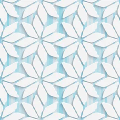 Wallpaper murals 3D Seamless Flower Pattern. Vector Abstract Modern Design