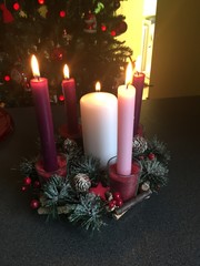 Advent candle wreath