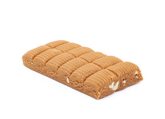 Toffee confection bar isolated