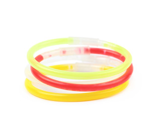 Pile of party glow sticks