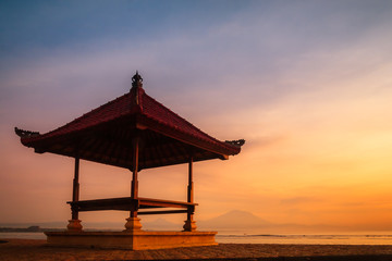 Sanur beach at Bali, Indonesia during sunrise
