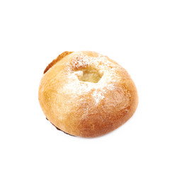 Whole donut bun pastry isolated