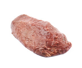 Single slice of beef meat isolated