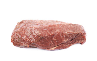 Single slice of beef meat isolated