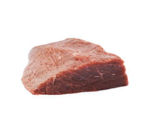 Single slice of beef meat isolated