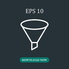 Funnel icon vector