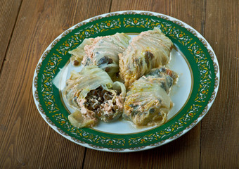 Turkish lentil Sarma .