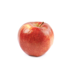 Single red ripe apple isolated