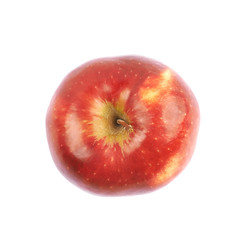 Single red ripe apple isolated